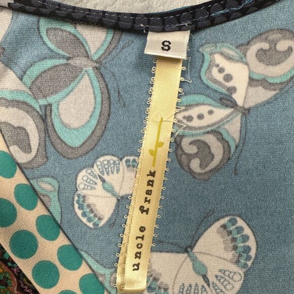 Uncle Frank Anthropologie Women’s Small Boho Patchwork V-Neck Dress Multicolor - Picture 5 of 7